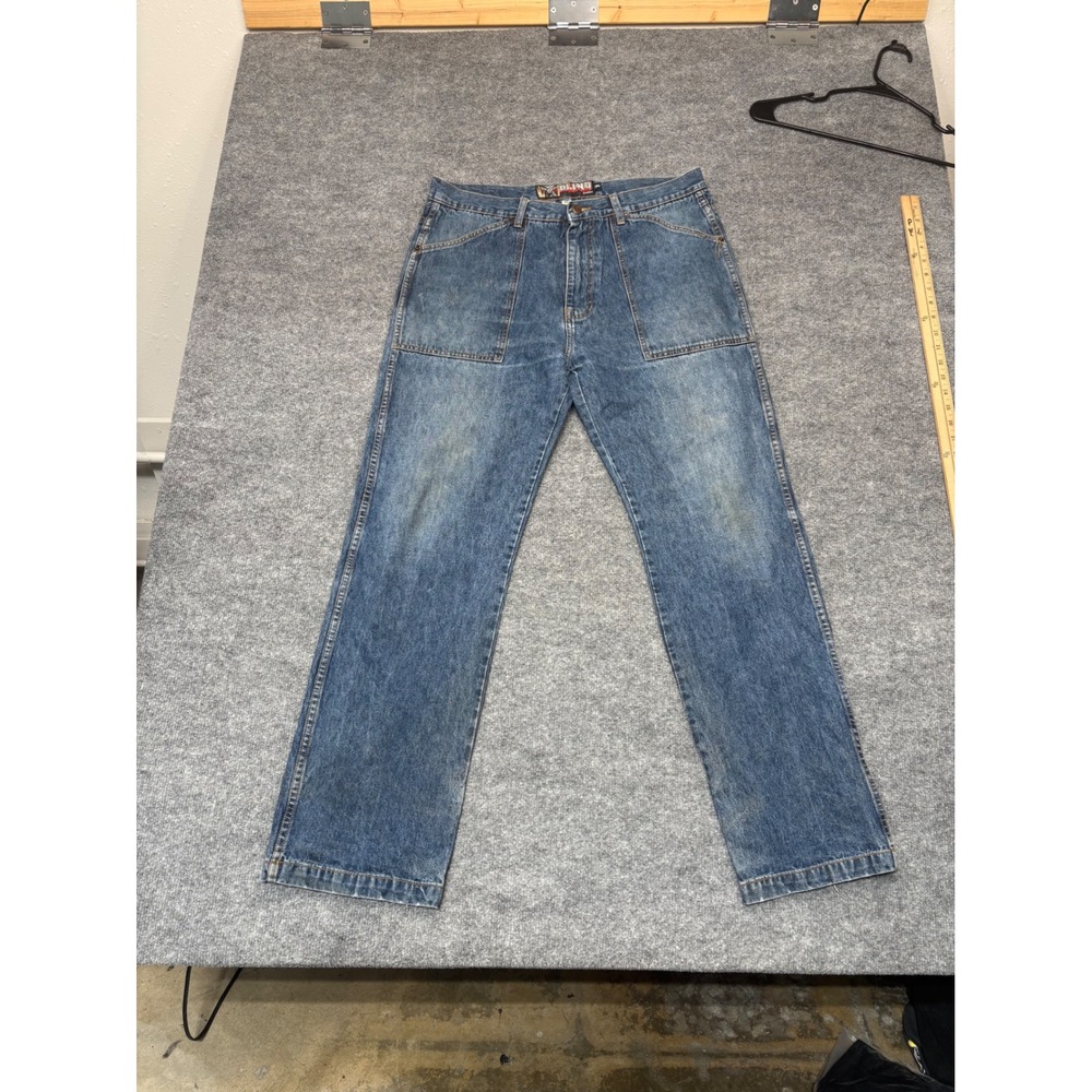 Blind Skateboards Body Bags Vintage‎ Jeans Blue Denim Skater Baggy Mens 36 Y2K